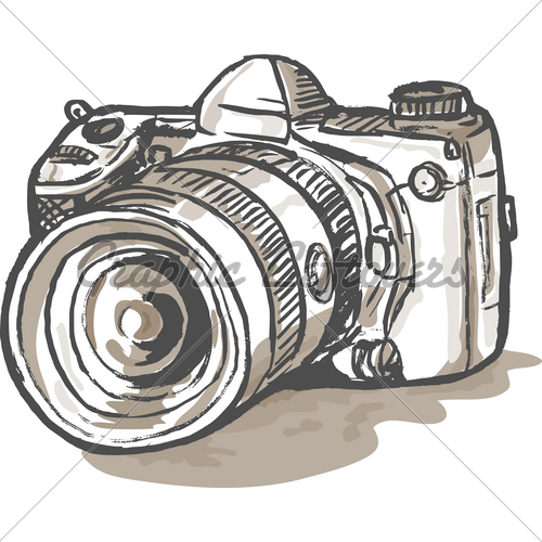500x500 Camera Sketch Gl Stock Images - Digital Camera Sketch