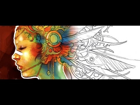 480x360 Tip Turning Scanned Pencil Sketches Into Digital Paintings - Digital Painting Sketch