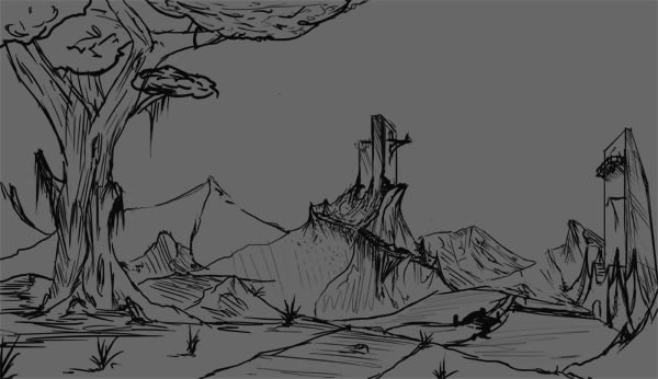 600x346 Create A Fantasy Landscape Using Digital Painting Techniques - Digital Painting Sketch