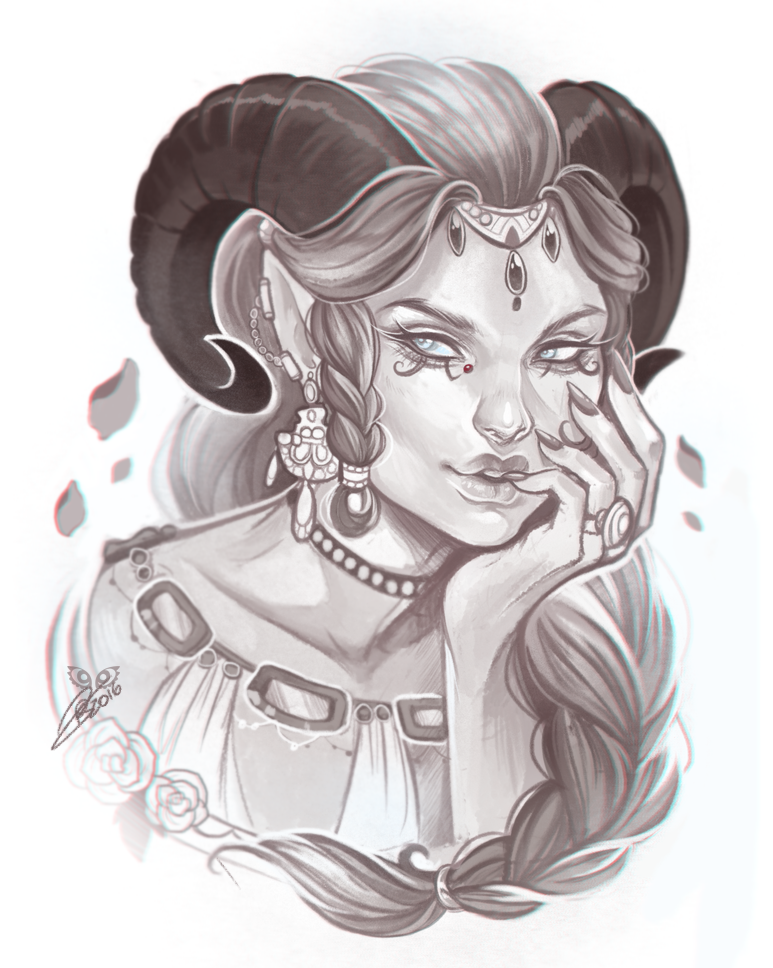 773x968 Nefthys - Digital Sketch