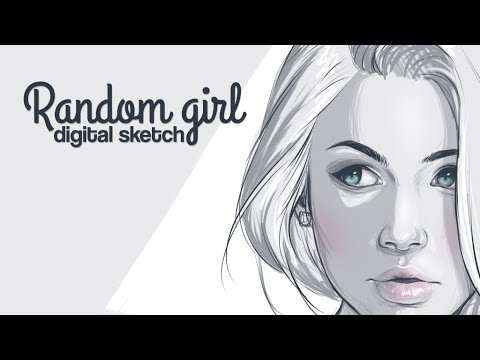 480x360 Random Girl Digital Sketch - Digital Sketch