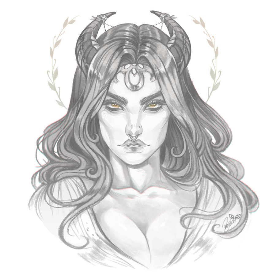 878x910 Shanti - Digital Sketch