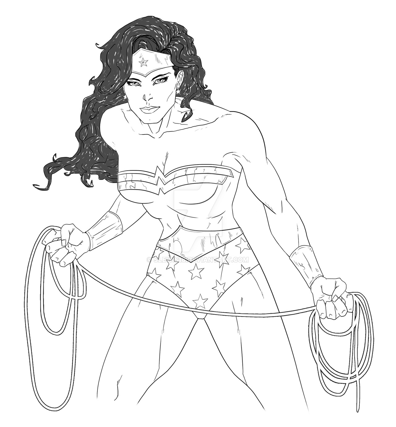 1280x1381 Wonder Woman Digital Sketch By Scottlewisart - Digital Sketch