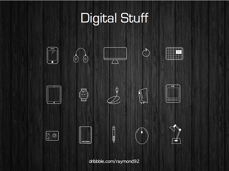 800x600 Digital Stuff Icon Set Sketch Freebie - Digital Sketch Free