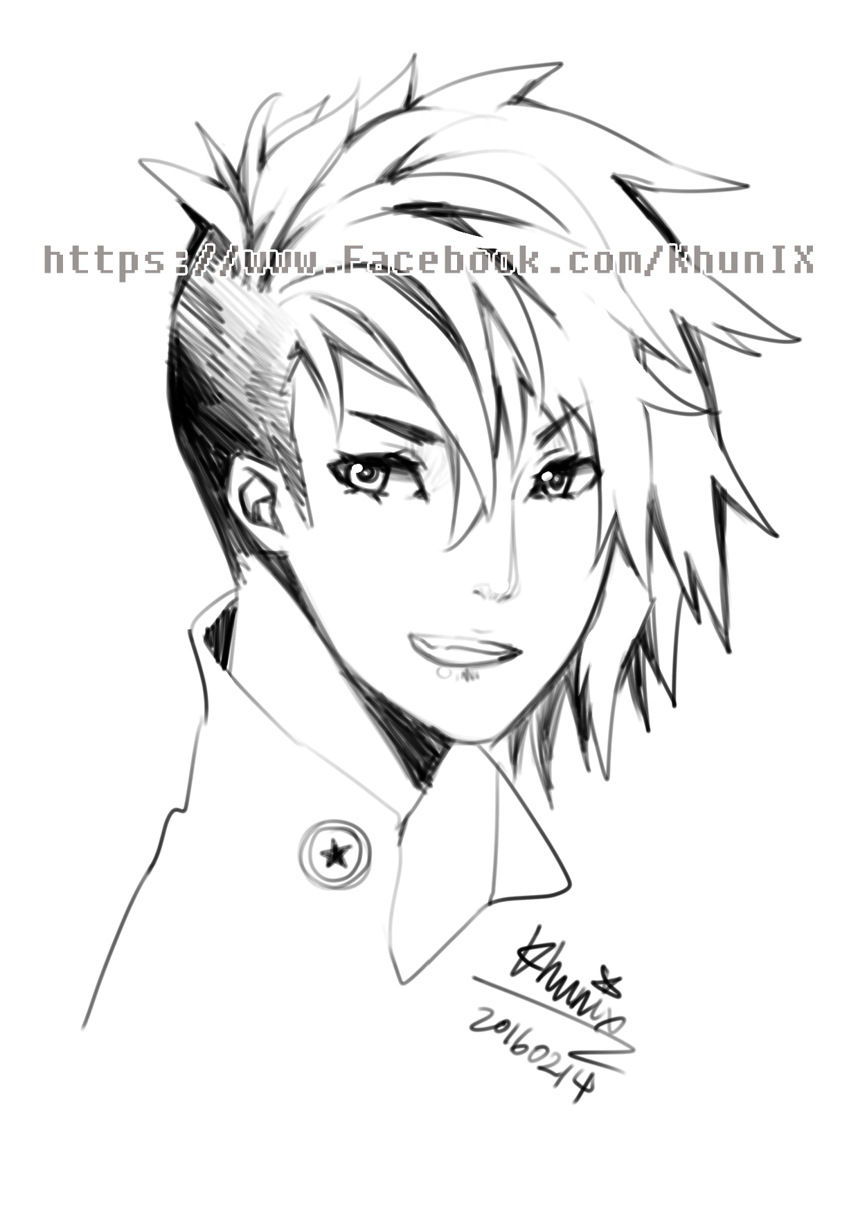 1239x1748 Headshot Digital Sketch Khunix Shop Online Store Powered By - Digital Sketch Online