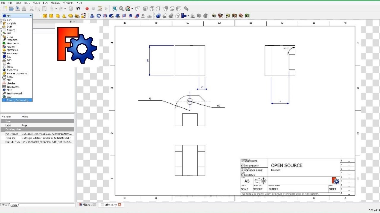 1280x720 Freecad 2d Drawing Dimension Workbench - Dimension Sketch