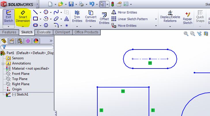 729x403 How To Use Solidworks Smart Dimension Sketching Tutorial For Beginners - Dimension Sketch