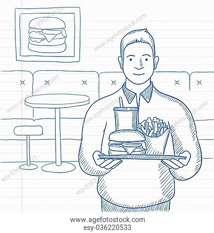 431x470 Sketch Diner French Stock Photos And Images Age Fotostock - Diner Sketch