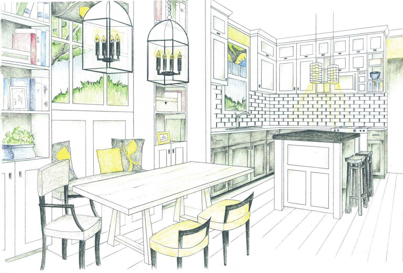 1537x1041 Fabulous Dining Table Drawing 17 Dinner 895x1024 - Dinner Table Sketch