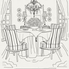 230x230 Pretty Inspiration Ideas Sketch Of Dining Room Learn How To Draw - Dinner Table Sketch