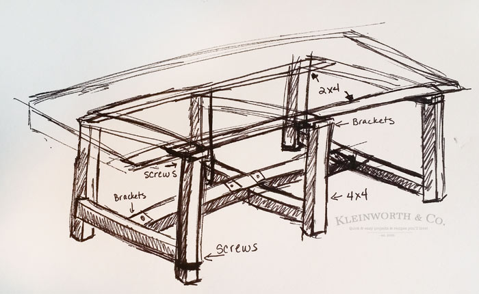 700x430 Diy Pallet Outdoor Dining Table - Dinner Table Sketch