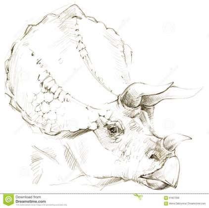 422x420 Dinosaur Drawing Pencil Sketch Stock Animals All Sketches - Dinosaur Pencil Sketch