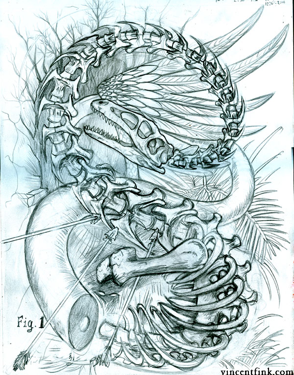 600x764 Dinosaur Bones Sketch - Dinosaur Skeleton Sketch