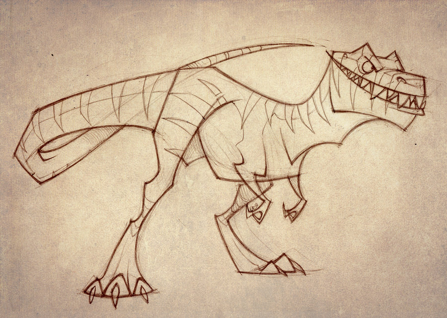 900x640 Dinosaur Sketch By Thetundraghost - Dinosaur Sketch