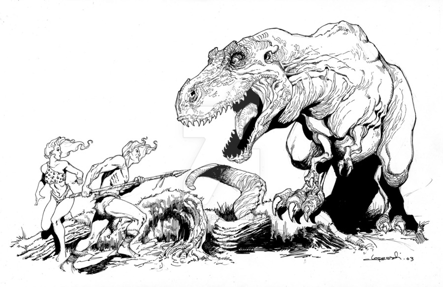 900x583 Dinosaur Convention Sketch By Aaronlopresti - Dinosaur Sketch