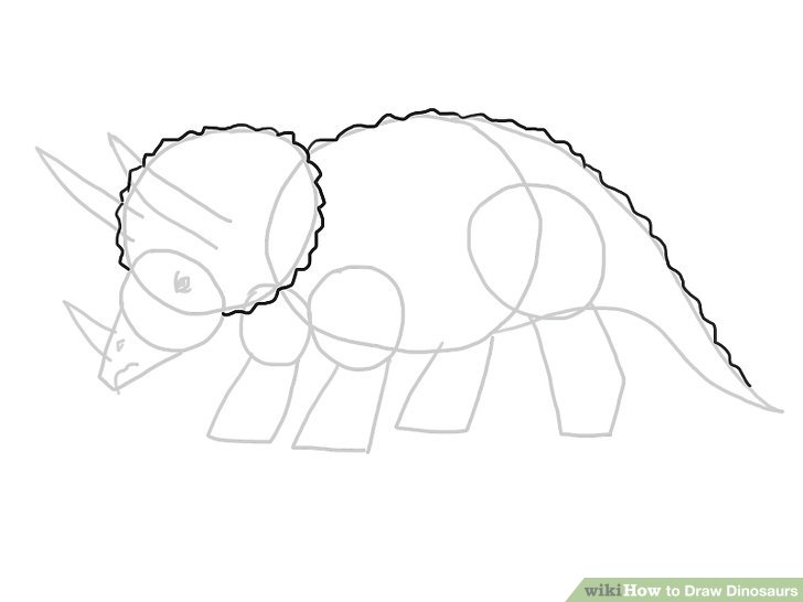 728x546 5 Ways To Draw Dinosaurs - Dinosaur Sketch Images