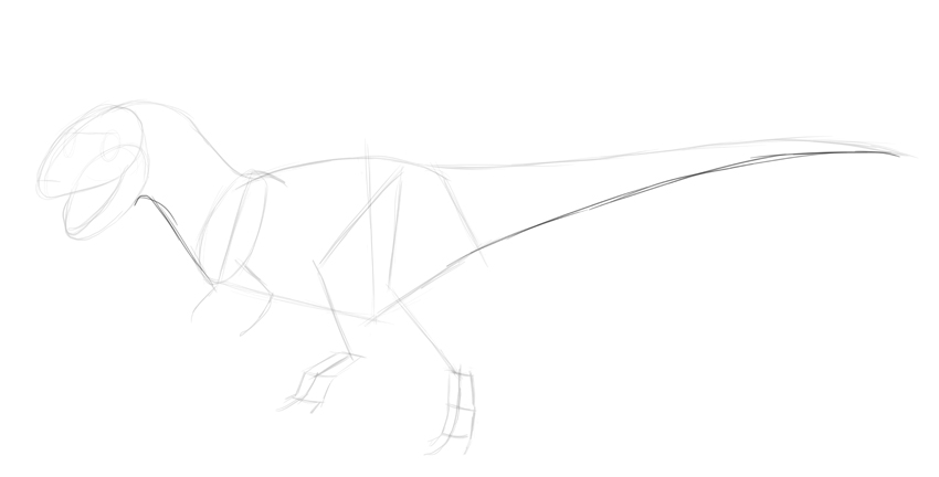850x432 How To Draw A T Rex Dinosaur - Dinosaur Sketch Images