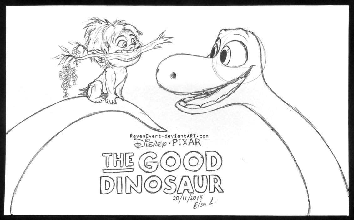 1132x706 The Good Dinosaur - Dinosaur Sketch Images