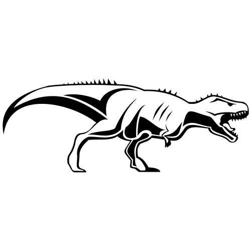 500x500 Tyrannosaurus Rex Dinosaur Sketch - Dinosaur Sketch Images