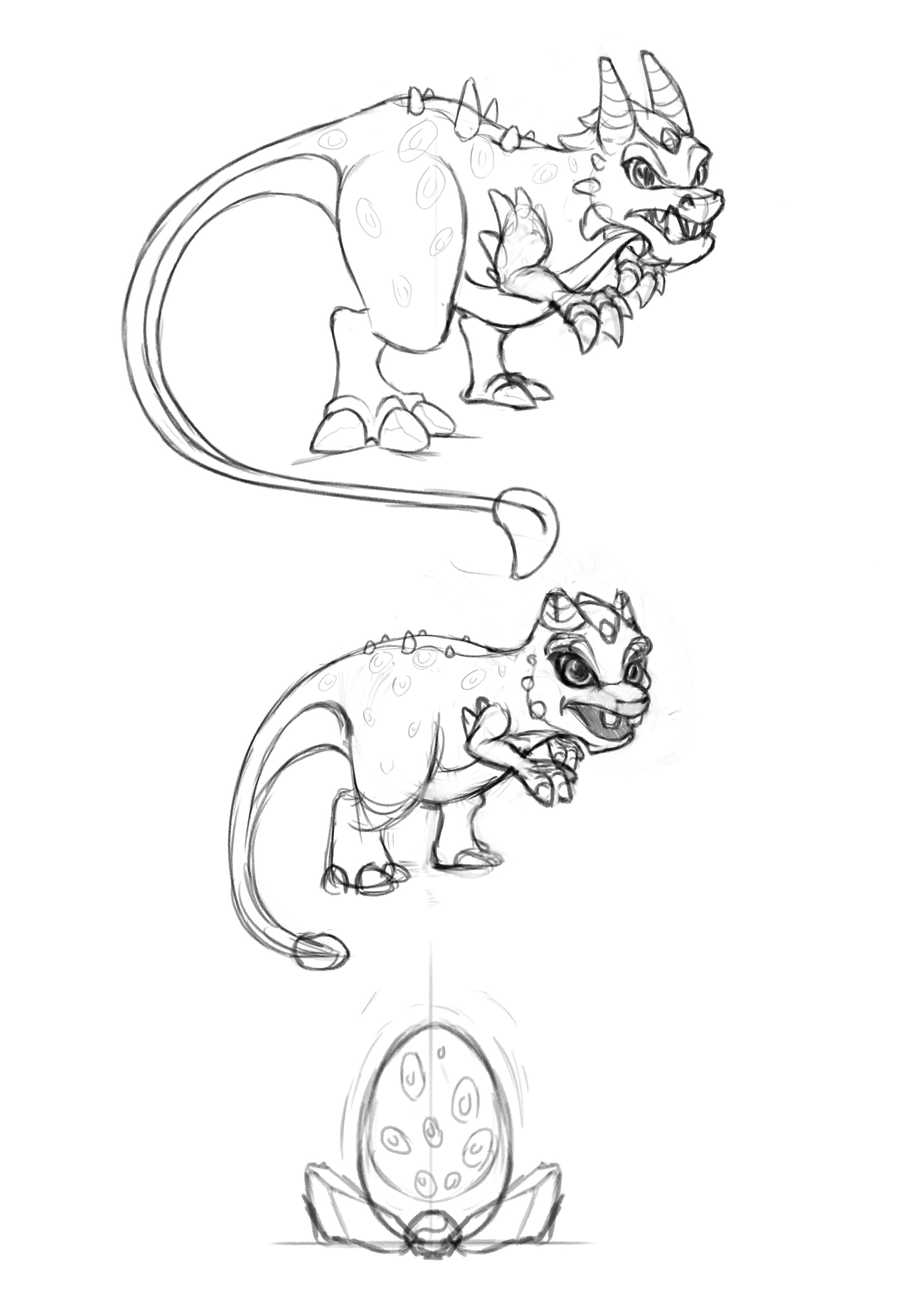 1920x2716 Shimon Ifraimov - Dinosaur Sketch Images