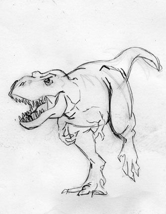 335x432 Cool Dinosaur Drawing Image Random Things Drawings - Dinosaur Sketch Images