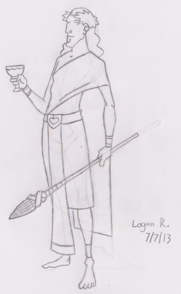 600x974 Dionysus Sketch By Hewytoonmore - Dionysus Sketch