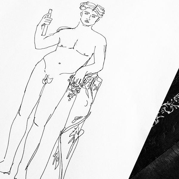 600x600 Orlando And The Fountain Dionysus - Dionysus Sketch