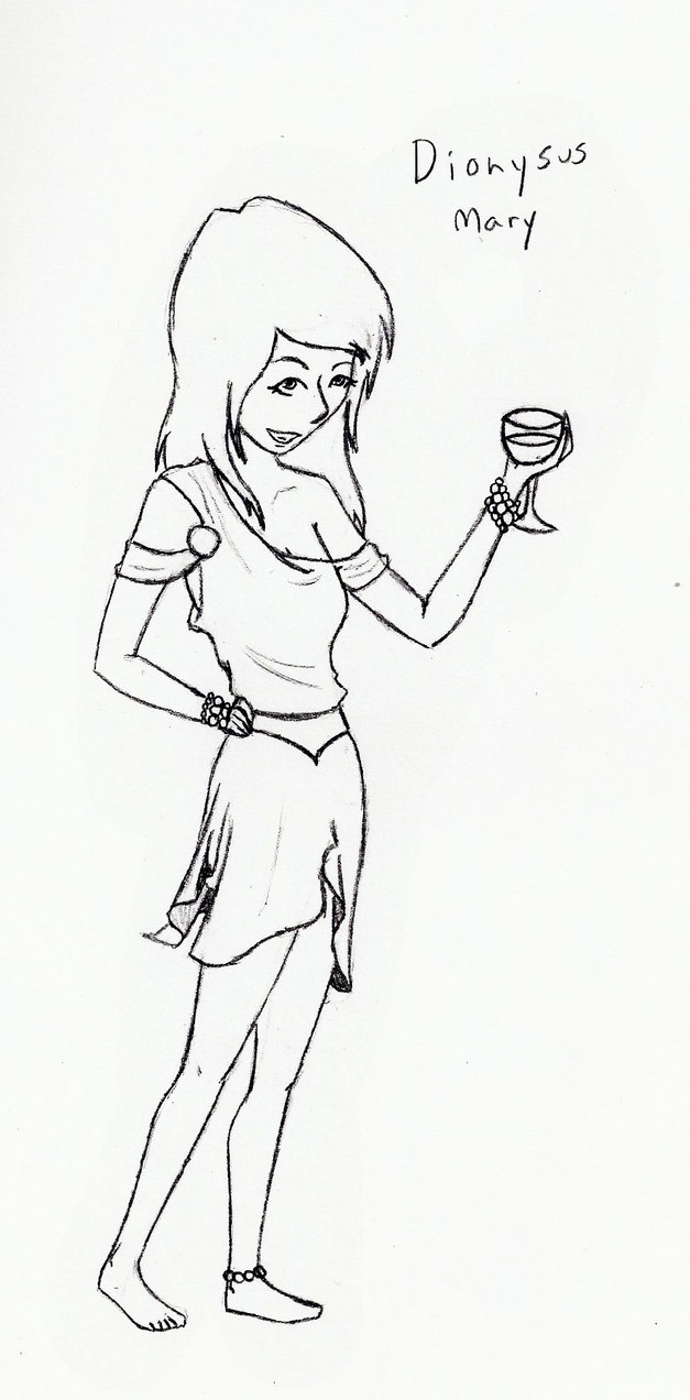 627x1272 Dionysus (Sketch) By Smartallecsquirrel - Dionysus Sketch