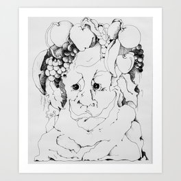 264x264 Dionysus Art Prints Society6 - Dionysus Sketch