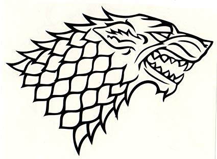 425x311 Game Of Thrones Dire Wolf House Of Stark Vinyl Die Cut - Dire Wolf Sketch