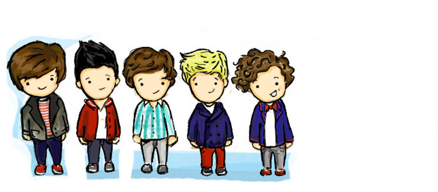 900x394 One Direction Sketch By Vannynuovaluna - Direction Sketch