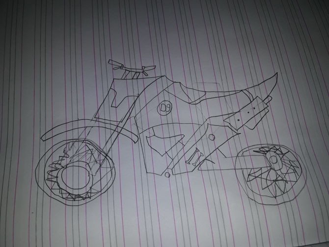 670x503 How To Draw Dirt Bikes 10 Steps (With Pictures) - Dirt Bike Sketch