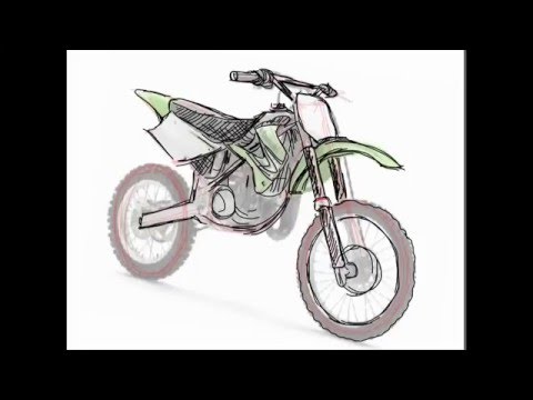 480x360 How To Draw Dirt Bike (2 Stroke) - Dirt Bike Sketch