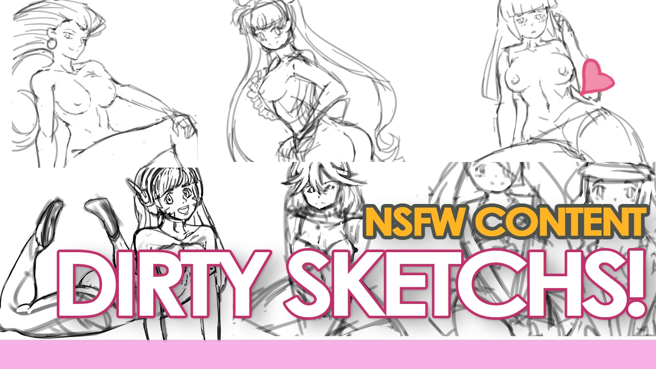 1280x720 Dirty Sketches Dva, Pokemon, Sailor Moon - Dirty Sketches