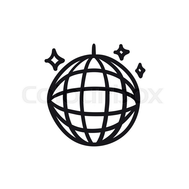 800x800 Disco Ball Vector Sketch Icon Isolated On Background. Hand Drawn - Disco Sketch