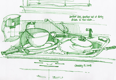 400x278 An Open [Sketch]book Speaking Of Messes - Dishes Sketch