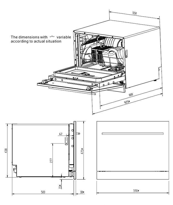 677x801 Dishwashers - Dishwasher Sketch