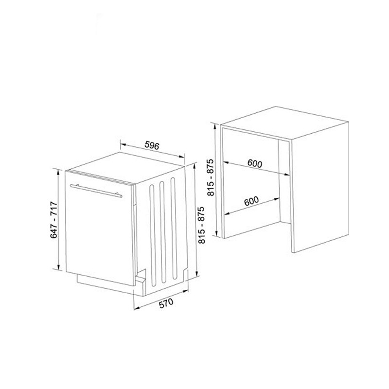 800x800 Franke Dishwashers Built In Class A 12 Cover Fdw 612 Ehl A - Dishwasher Sketch