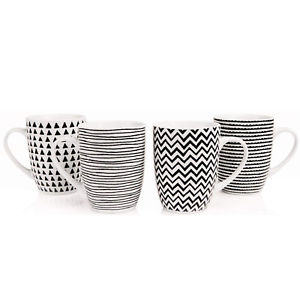 300x300 Sabichi 4 Piece Mug Set Geo Sketch Quality Porcelain Dishwasher - Dishwasher Sketch