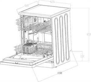300x271 Bellini 60cm Dishwasher Dishwashers Gumtree Australia Brisbane - Dishwasher Sketch