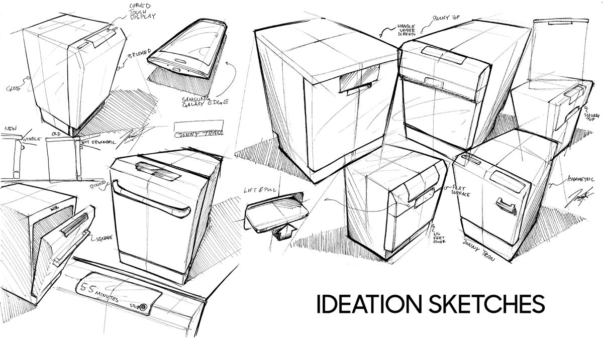 1200x675 Samsung Pure Edge Dishwasher Concept On Behance Sketches - Dishwasher Sketch