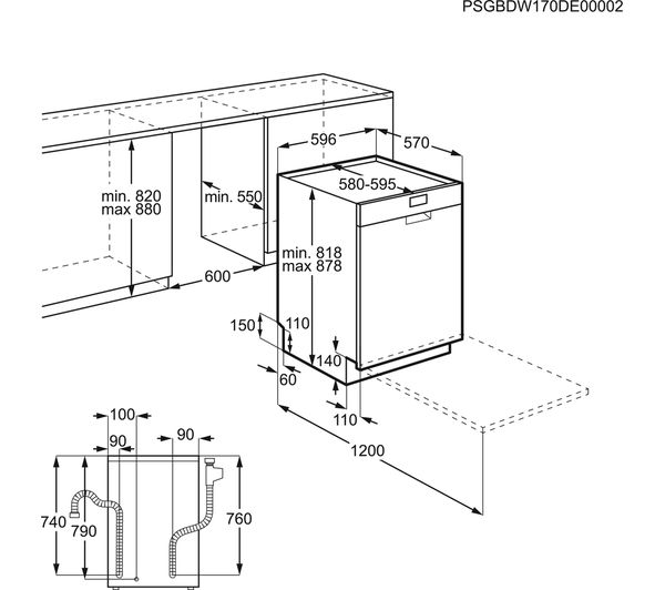 600x532 Buy Zanussi Zdf26020wa Full Size Dishwasher - Dishwasher Sketch