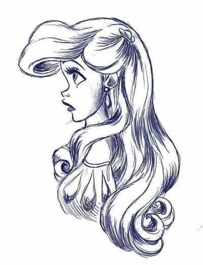400x521 Disney Princess Drawing, Pencil, Sketch, Colorful, Realistic Art - Disney Ariel Sketch
