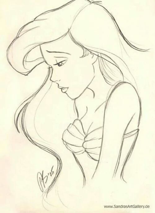500x687 Image De Drawing, Ariel, And Disney Drawing Ideas In 2018 - Disney Ariel Sketch