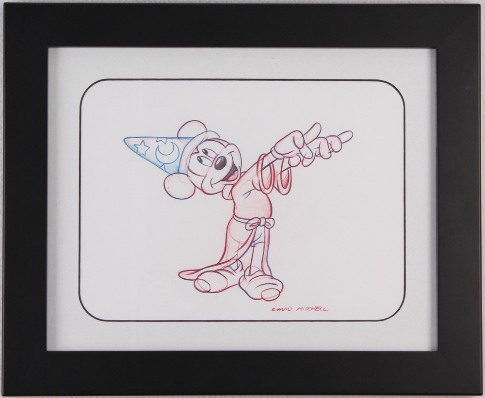 1000x821 Online Sports Memorabilia Auction Pristine Auction - Disney Art Sketches