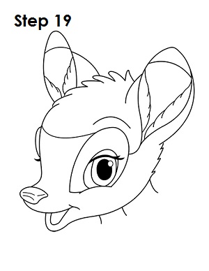 300x388 How To Draw Bambi - Disney Bambi Sketch