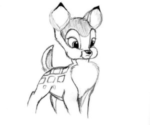 300x250 Image About Cute In Scrapbook By Irmak Erol On We Heart It - Disney Bambi Sketch