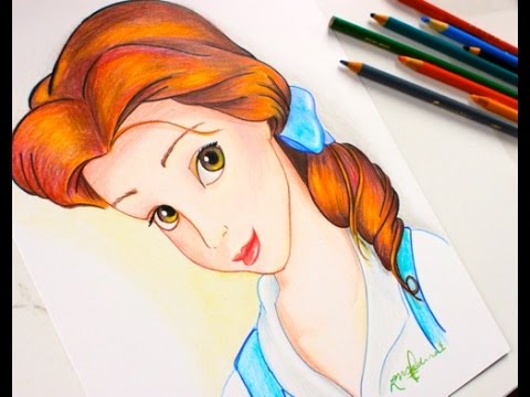480x360 Drawing Princess Belle Beauty And The Beast Budget Art - Disney Belle Sketch
