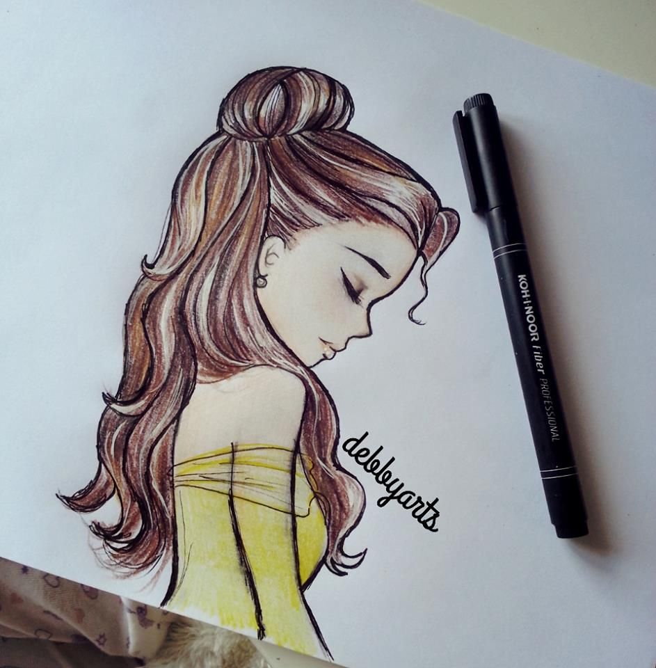 943x960 Belle By On @ Disney - Disney Belle Sketch