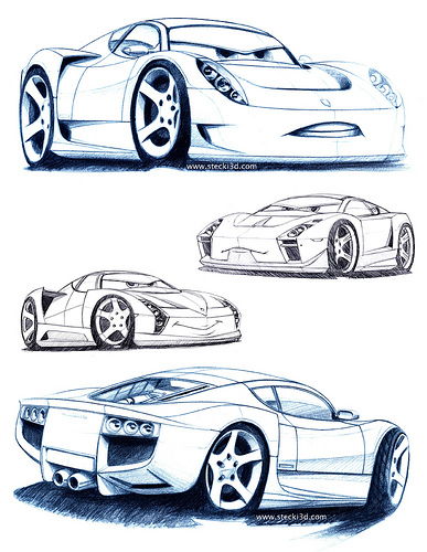 387x500 Pixar Cars Giovanni Sketches - Disney Cars Sketches